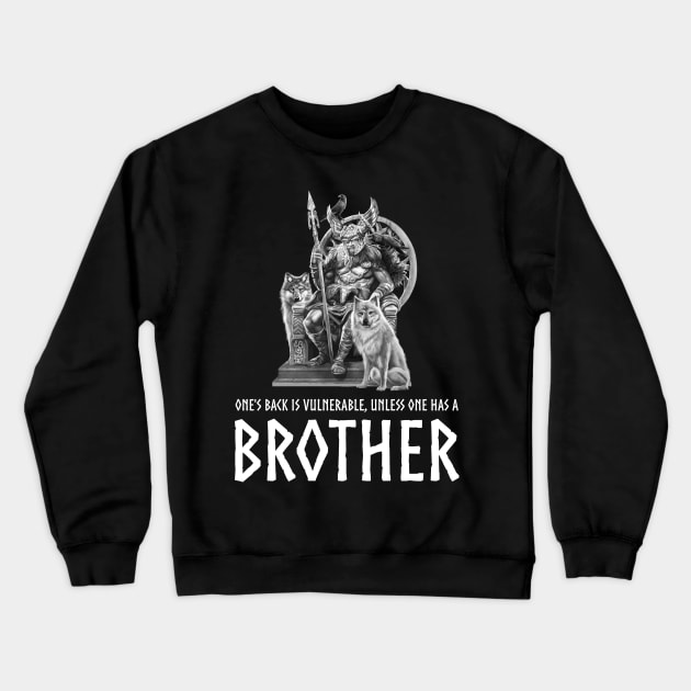 Viking Brother Scandinavian Mythology Norse God Odin Crewneck Sweatshirt by Styr Designs